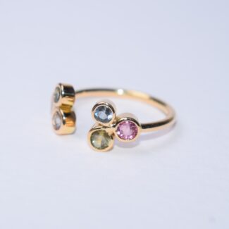 Anillo Lotus Turmalinas